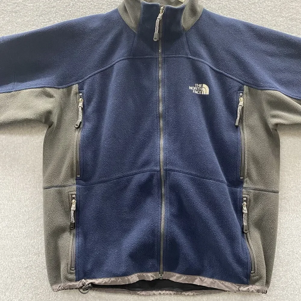Vintage The North Face Gore Windstopper Fleece Jacket Men’s L Blue Gray Y2K
